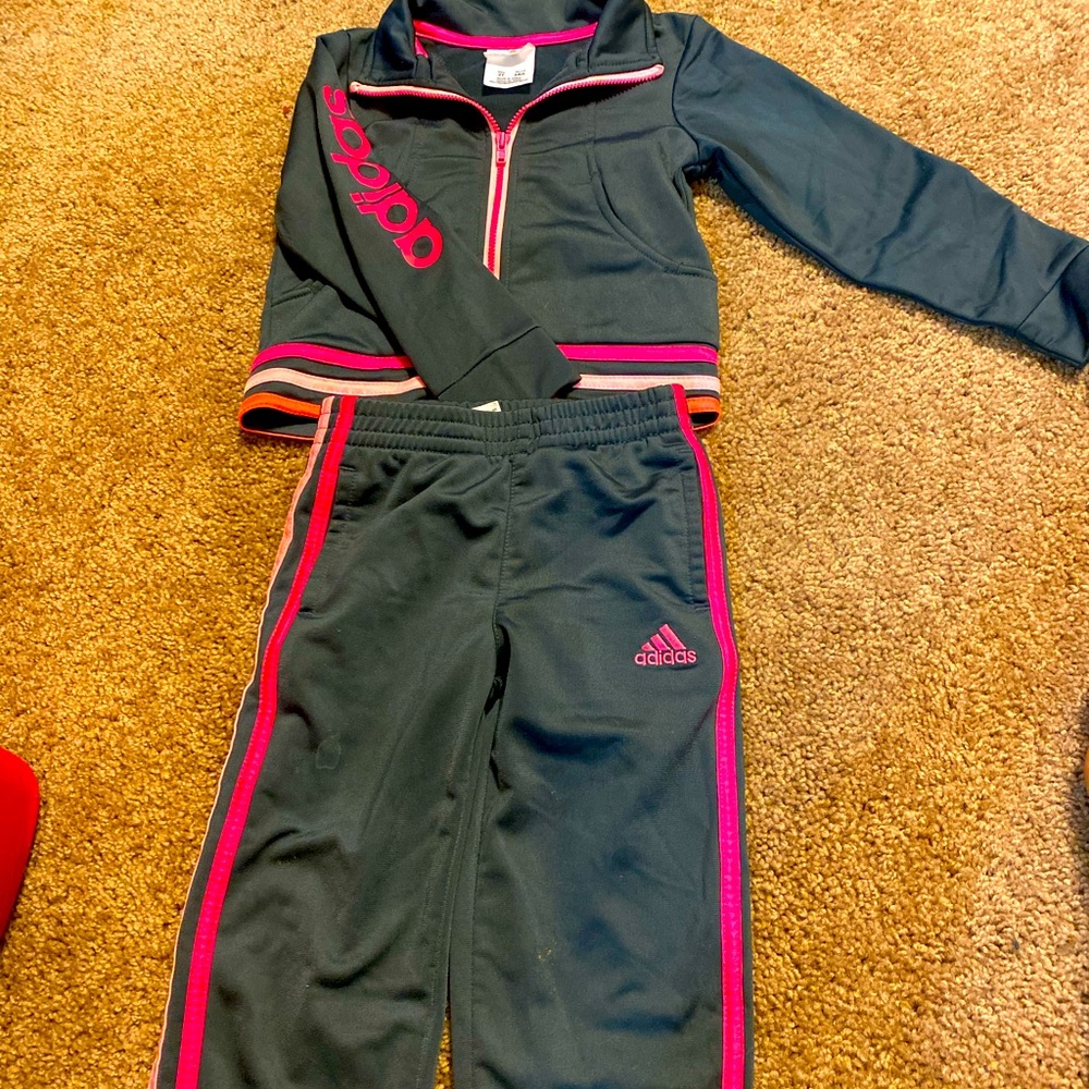 Girls Adidas Tracksuit set